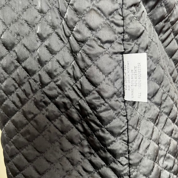 Vintage Black Leather Coat Removable Fox Fur Collar LNR Nordstrom Size‎ Large - Picture 8 of 11